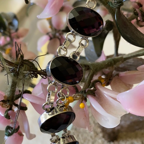 Vintage 925 faced amethyst bracelet